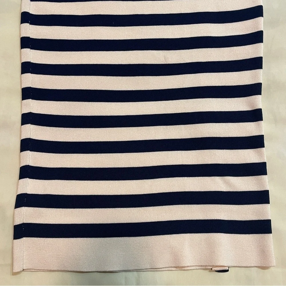 NEW! Ser.O.Ya- Cream And Navy Constance Tube Top Cleat Midi Skirt Set Size XL